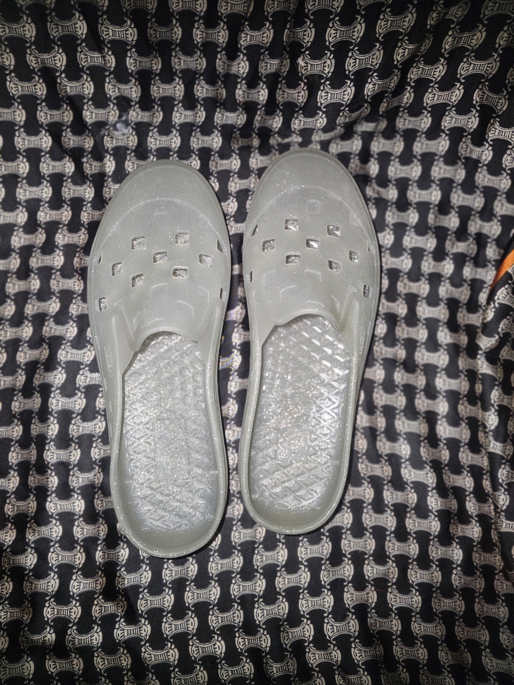 Vans Translucent Gray Jelly Slide Sandals